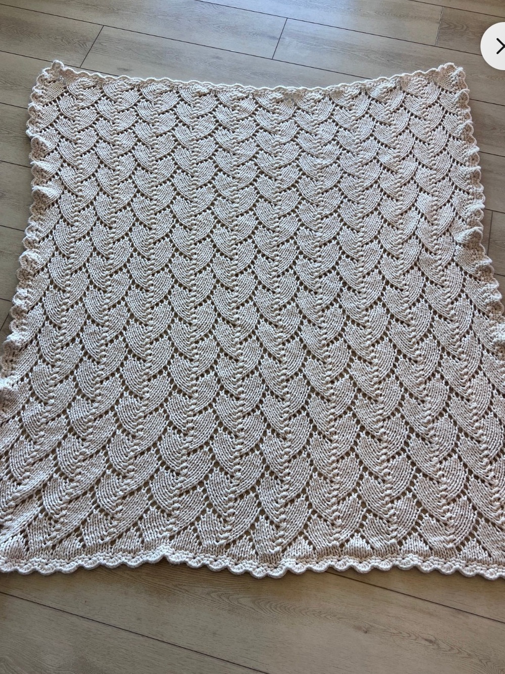 Women’s Crochet Afghan Light Beige/Cream